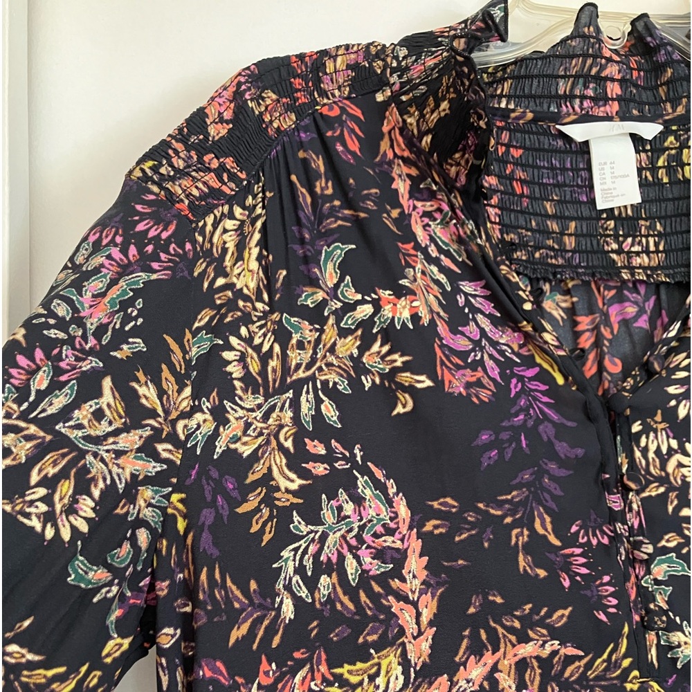 Fall Floral Button Up Dress
